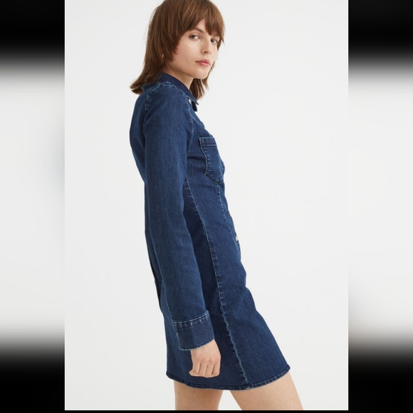 H&M DENIM DRESS LONG SLEEVE SIZE XL - Picture 4 of 6